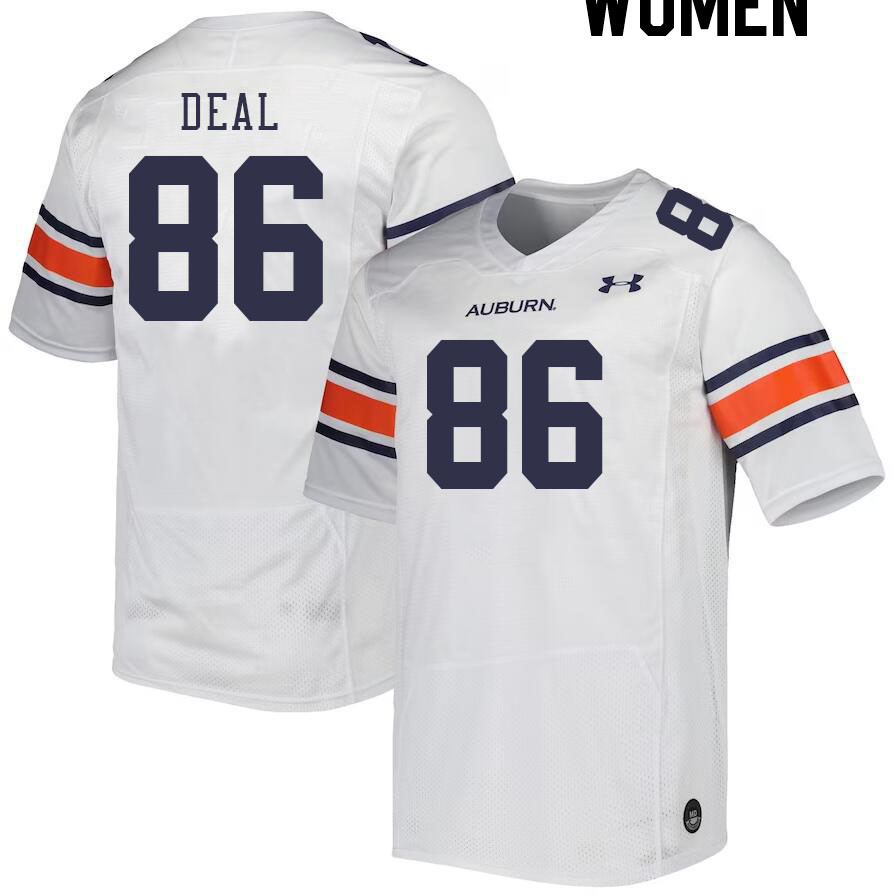 Women #86 Luke Deal Auburn Tigers College Football Jerseys Stitched-White